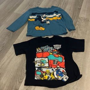 Bundle of 2 tshirts: rescue Bots and Mickey Mouse 3t